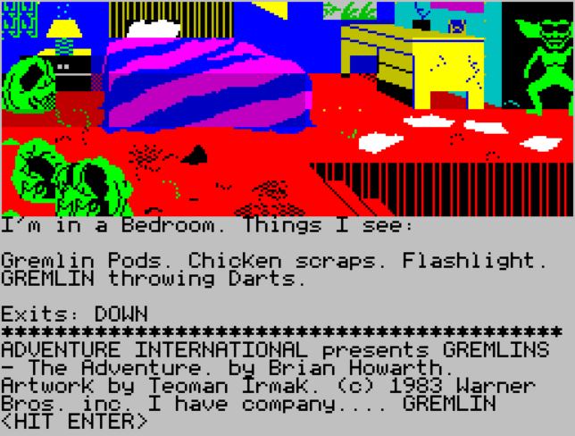 Gremlins - ZX Spectrum game screenshot (1985) by Adventure International